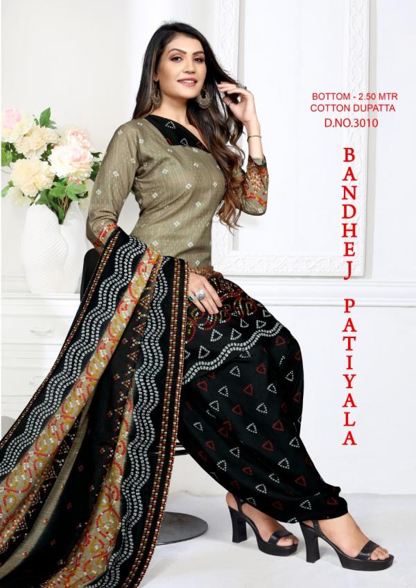 Bandhej Patiyala 3 Nx Fancy Cotton Printed Casual Wear Dress Materials